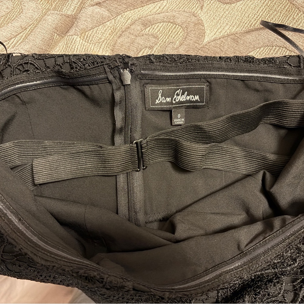 Sam Edelman Black Strapless Lace Midi Dress - Picture 4 of 4